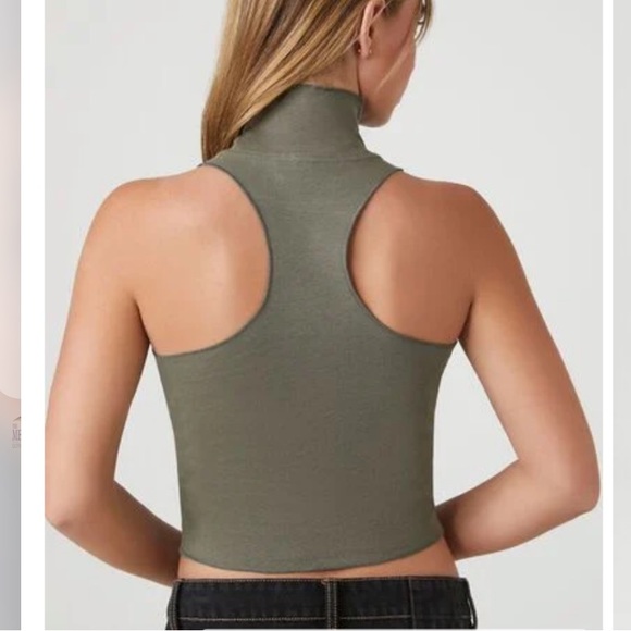 Green Mock Neck Tank Top from Forever 21 | Size: small - Picture 4 of 12